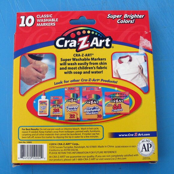Cra-Z-Art Classic Super Washable Markers, Broad Tip, 10 markers - Picture 1 of 4
